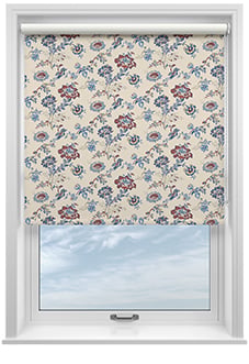 Land & Shore Orchard (Blackout), Blue Red - Twist&Fit Roller Blind